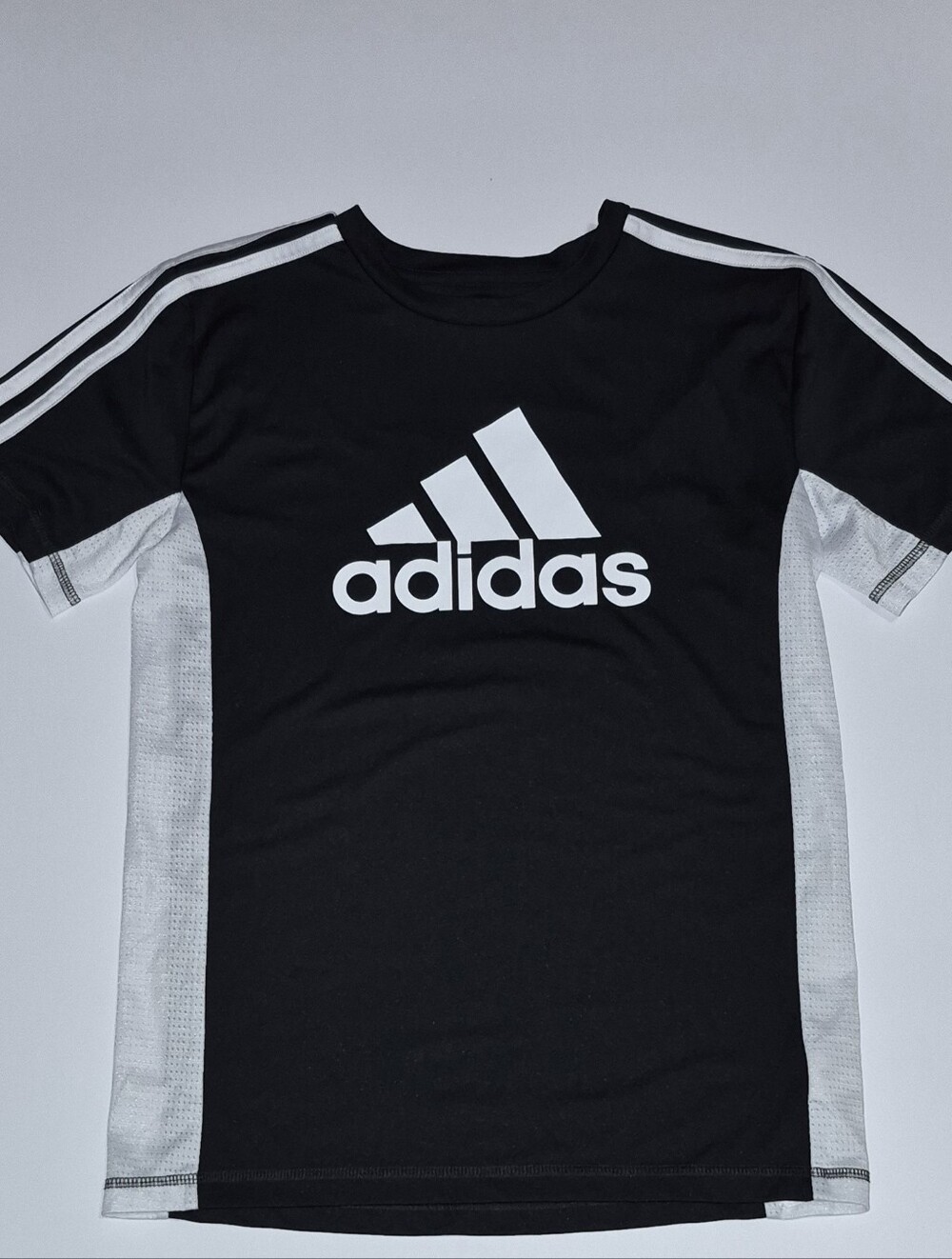 Adidas black & white sportswear t-shirt